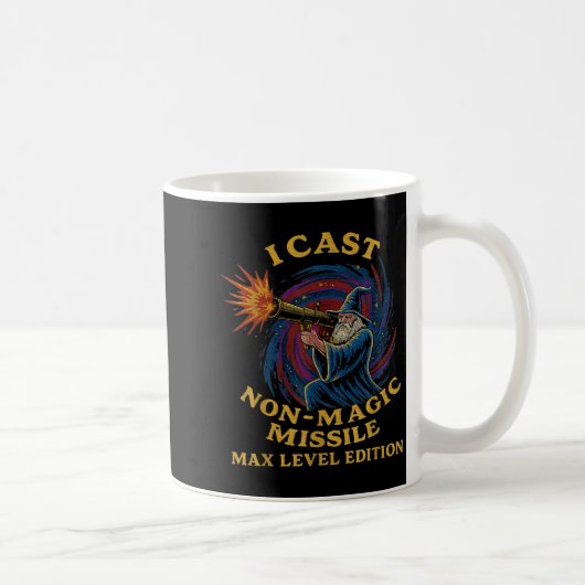 I Cast Non-magic Missile Funny Wizard Parody Meme Kaffeetasse (Rechts)