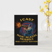 I Cast Non-magic Missile Funny Wizard Parody Meme Karte (Gelbe Blume)