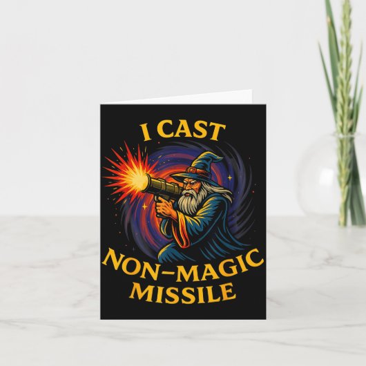 I Cast Non-magic Missile Funny Wizard Parody Meme Karte (Vorderseite)