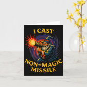 I Cast Non-magic Missile Funny Wizard Parody Meme Karte (Gelbe Blume)