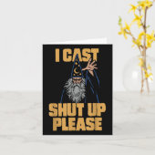 I Cast Shup Bitte Wizard Funny Meme Spaß Karte (Gelbe Blume)