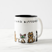 I ❤️ CATS und KITTENS Tasse (VorderseiteRechts)