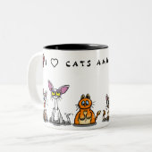 I ❤️ CATS und KITTENS Tasse (Vorderseite Links)