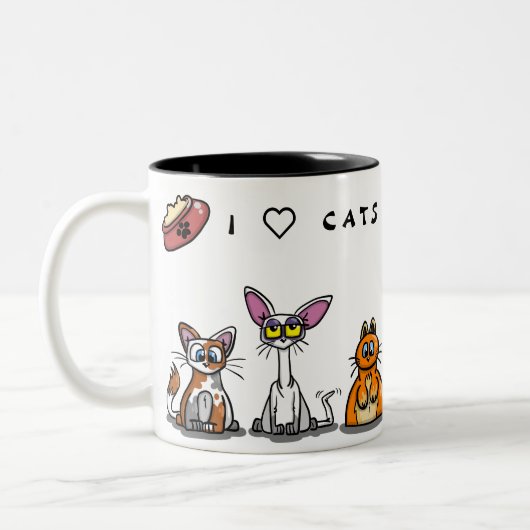 I ❤️ CATS und KITTENS Tasse (Links)