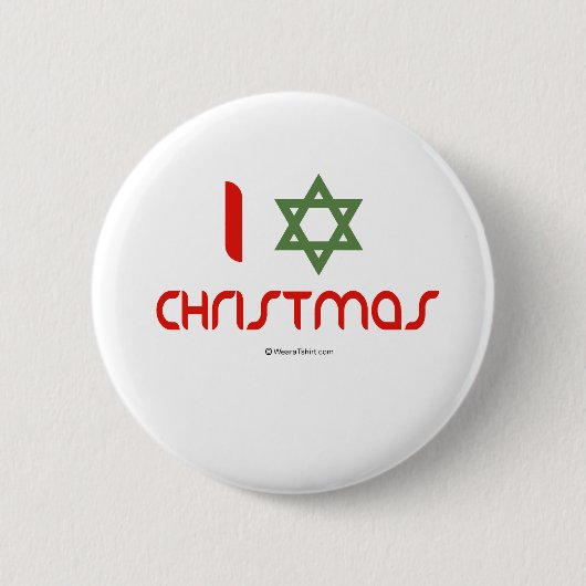 I Chanukka-Weihnachtsgrün Button (Vorderseite)