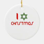 I Chanukka-Weihnachtsgrün Keramik Ornament (Hinten)