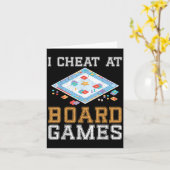 I Cheat at Board Spiel Funny Host Gewinner Cheater Karte (Gelbe Blume)