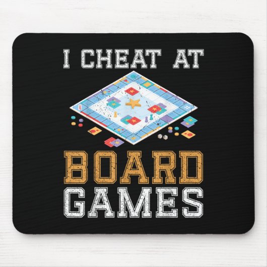 I Cheat at Board Spiel Funny Host Gewinner Cheater Mousepad (Vorne)