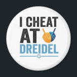 I Cheat at Dreidel Funny Jewish Game Holiday Gift Magnet<br><div class="desc">chanukah, menorah, hanukkah, dreidel, jüdisch, Chrismukkah, Ferien, Latkes, Weihnachten, </div>