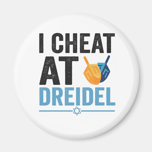 I Cheat at Dreidel Funny Jewish Game Holiday Gift Magnet (Vorne)