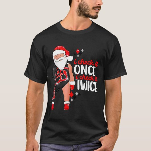 I Check It Once Then I Check It Twice Santa 1989 C T-Shirt (Vorderseite)