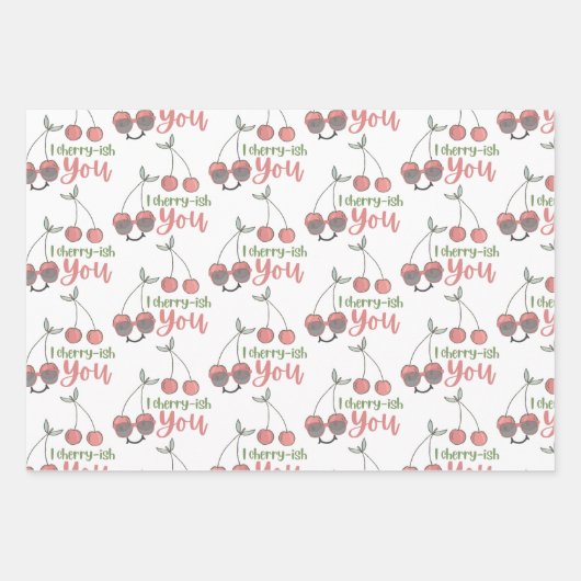 I Cherry-Ish Sie wackeln Papierblätter Geschenkpapier Set (Vorderseite)