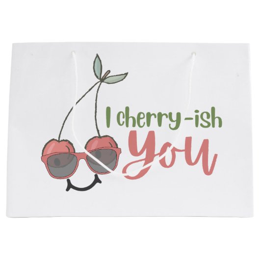 I Cherry-ish you Gift Bag Große Geschenktüte (Vorderseite)