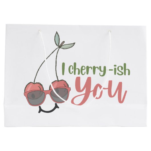 I Cherry-ish you Gift Bag Große Geschenktüte (Rückseite)