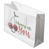 I Cherry-ish you Gift Bag Große Geschenktüte (Vorderseite Schrägansicht)