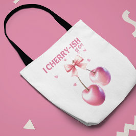 "I Cherry-ish You" mit Individuelle Name Romantik Tasche