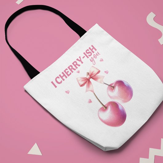 "I Cherry-ish You" mit Individuelle Name Romantik Tasche