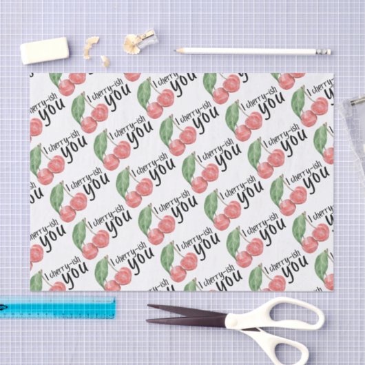 I Cherry-ish You Tissue Seidenpapier (Handwerk)