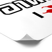 I Chili (Liebe) Thailändische Küche Poster (Ecke)