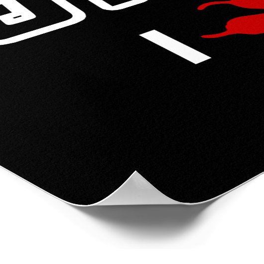 I Chili (Liebe) Thailändische Küche Poster (Ecke)