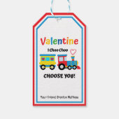 I Choo Choo Choose You Classroom Valentine Favor Geschenkanhänger (Rückseite)