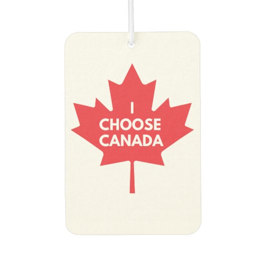 I Choose Canada Air Freshener Autolufterfrischer (Vorderseite)