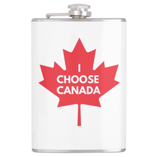 I Choose Canada Hip Flask Flachmann (Vorderseite)