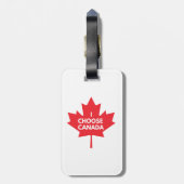 I Choose Canada Luggage Tag Gepäckanhänger (Rückseite vertikal)