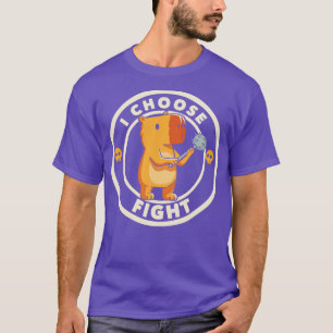 I Choose Fight Funny Capybara by Tobe Fonseca T-Shirt