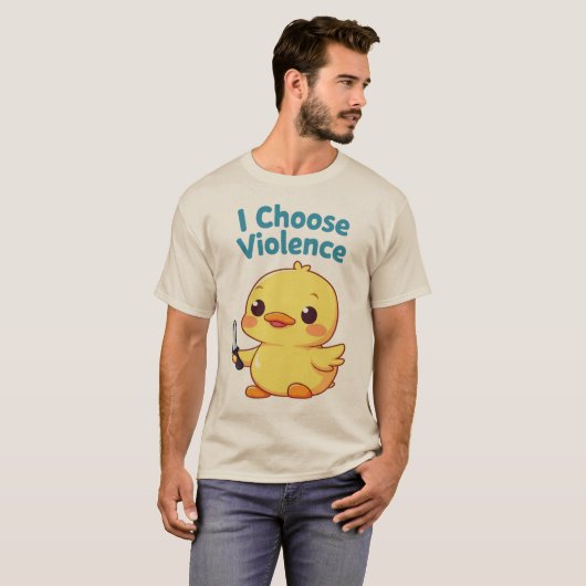 I Choose Gewalt - Funny Parody Digital Design T-Shirt (Vorne ganz)