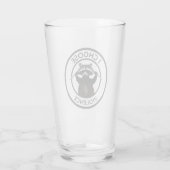 I Choose Gewalt Funny Raccoon Glas (Rückseite)