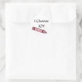 I Choose JOY Runder Aufkleber (Tasche)