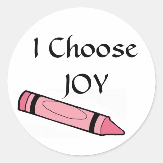 I Choose JOY Runder Aufkleber (Vorderseite)