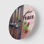 I Choose Peace Round Clock Runde Wanduhr (Winkel)