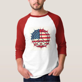 I Choose Peace - USA Flag Design- T-Shirt