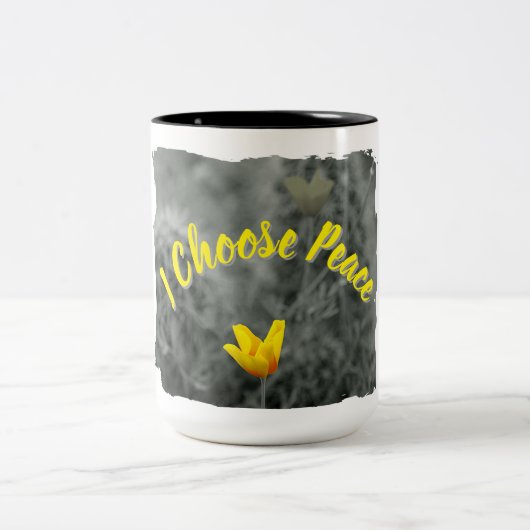 I Choose Piece Mug Zweifarbige Tasse (Mittel)