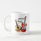 I Choose Uke I Pick You Funny Guitar Ukulele Pub Kaffeetasse (Links)