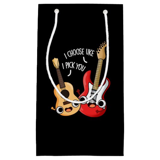 I Choose Uke I Pick You Funny Guitar Ukulele Pub Kleine Geschenktüte (Vorderseite)