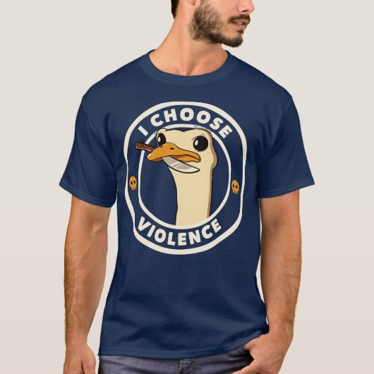 I Choose Violence Funny Emu by Tobe Fonseca T-Shirt (Vorderseite)