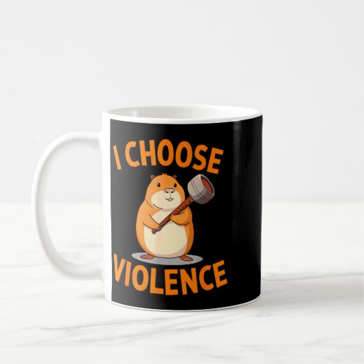 I Choose Violence Funny Hamster Graphic  Kaffeetasse (Links)