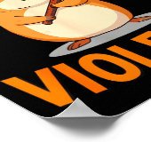 I Choose Violence Funny Hamster Graphic  Poster (Ecke)