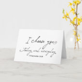 I Choose You Today Bride Groom Wedding Day Karte (Gelbe Blume)