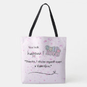 I chose myself over a Valentine Tote Tasche (Vorderseite)