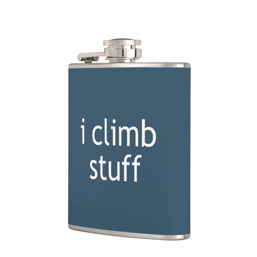 I Climb Stuff Flachmann (Links)