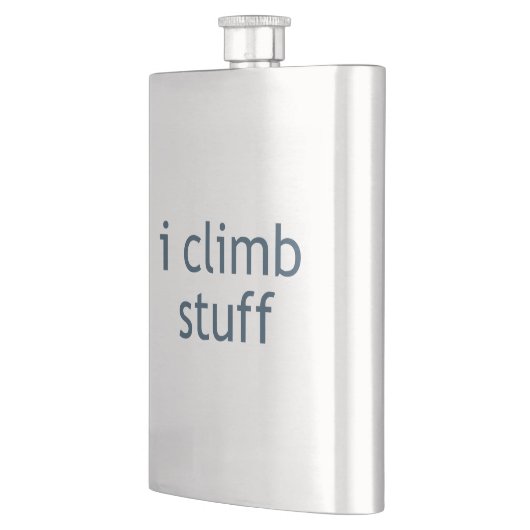 I Climb Stuff Flachmann (Links)