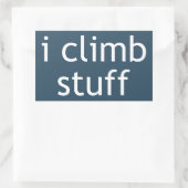 I Climb Stuff Rechteckiger Aufkleber (Tasche)