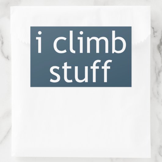 I Climb Stuff Rechteckiger Aufkleber (Tasche)