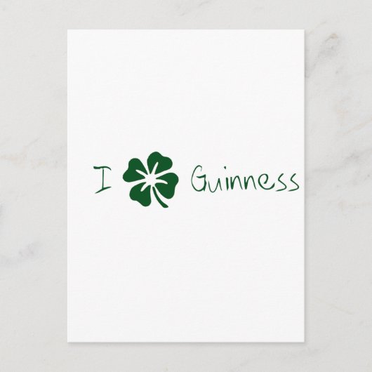 I Clover Guinness Postkarte (Vorderseite)