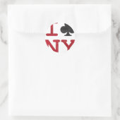 I Club NY Runder Aufkleber (Tasche)