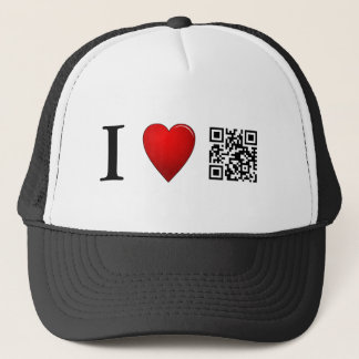 I Code-Hut-Schablone der Liebe-QR Truckerkappe